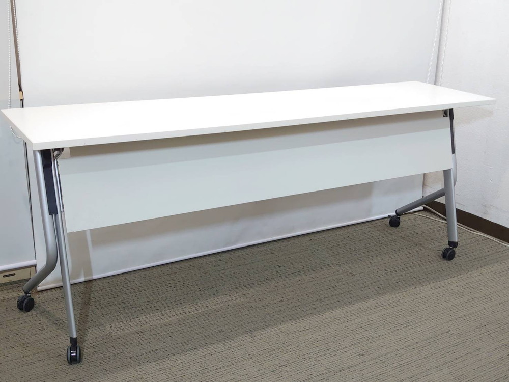 【送料無料 東京地区限定】10台セット 折りたたみテーブル 折り畳みテーブル 平行スタックテーブル ミーティングテーブル 会議テーブル スタックテーブル 【中古オフィス家具】【中古】 - 画像 (3)