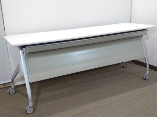 KOKUYO KTP-1008 折りたたみテーブル 折り畳みテーブル 平行スタックテーブル ミーティングテーブル 会議テーブル スタックテーブル 幕板付 W1800×D600×H720 国産【中古オフィス家具】【中古】