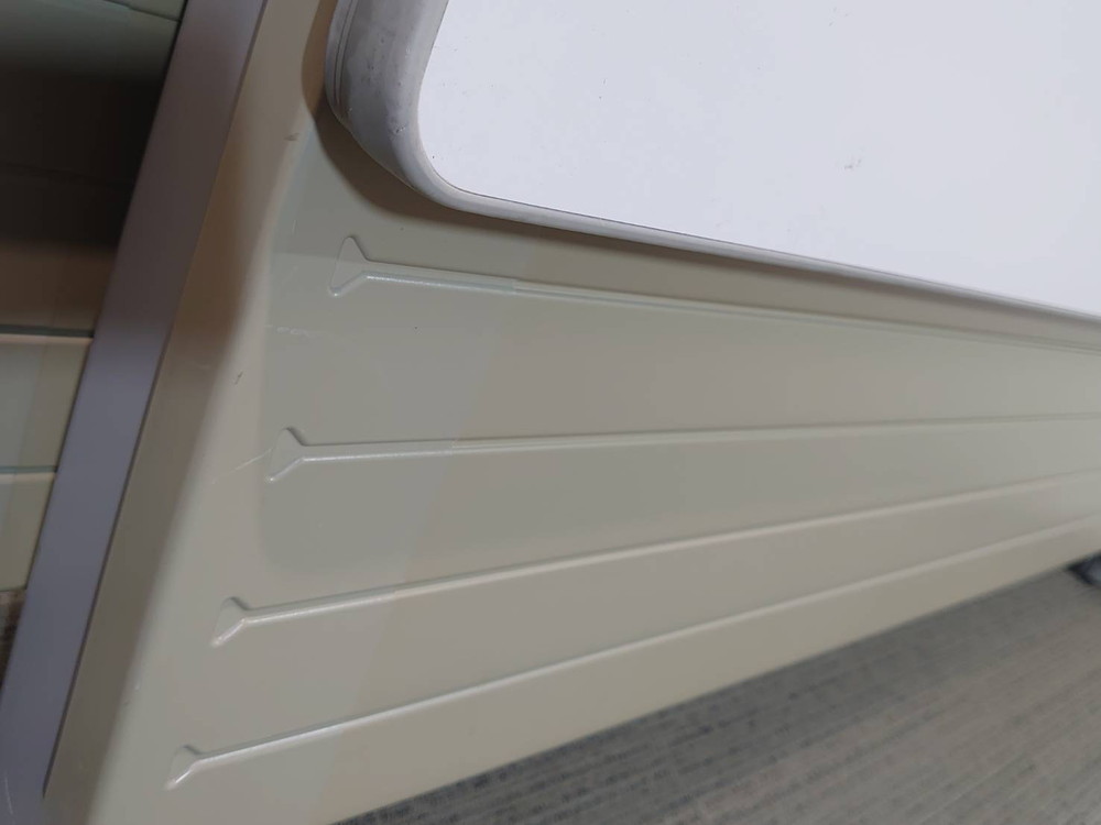 【送料無料 東京地区限定】4台セット オカムラ 折りたたみテーブル 折り畳みテーブル スタックテーブル ミーティングテーブル 会議テーブル スタッキングテーブル W1800×D600×H700 okamura 8184NB 国産 【中古オフィス家具】【中古】 - 画像 (8)