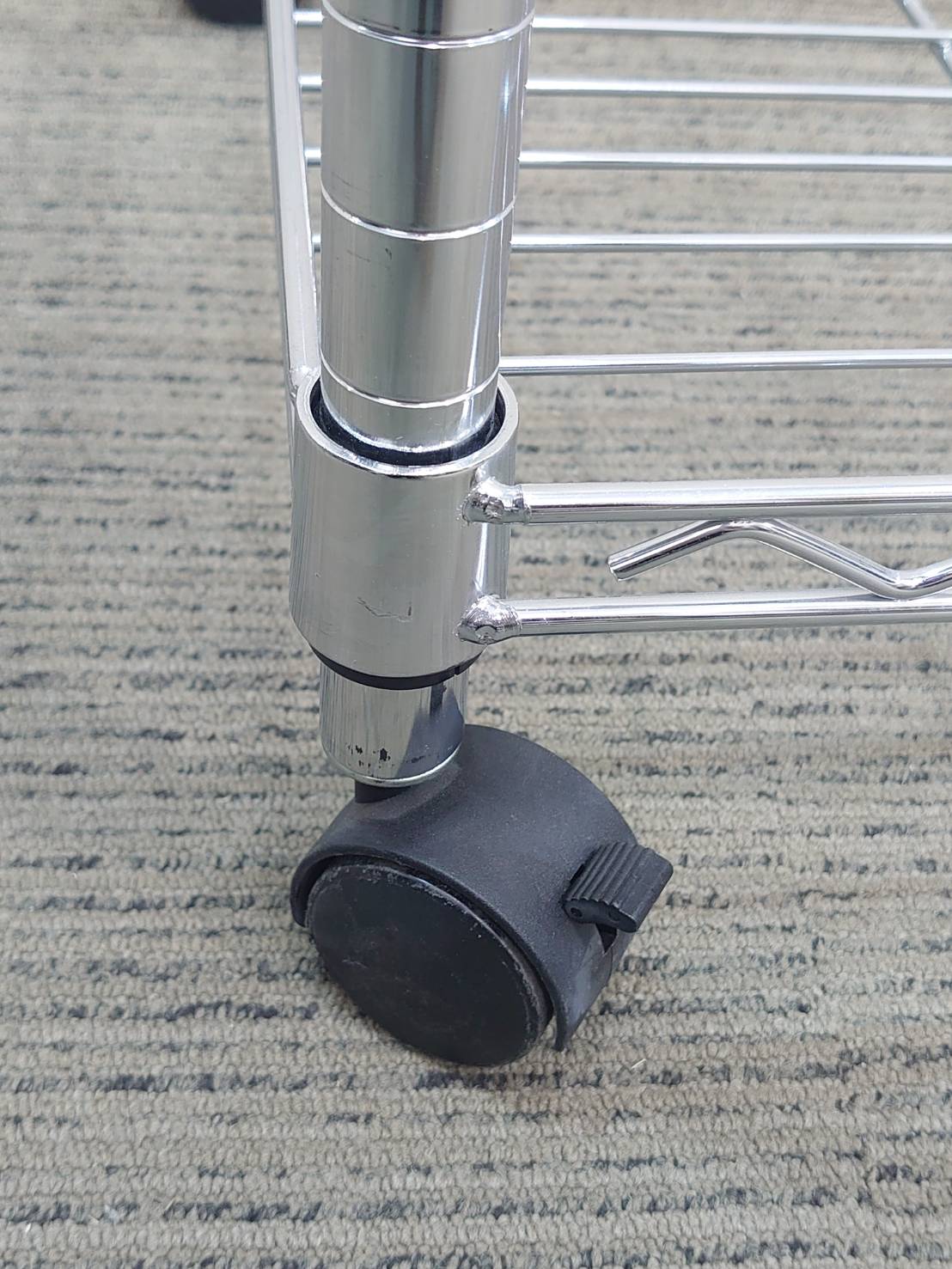 【法人限定送料無料】6台セット 軽量ラック メタルラック キャスター付き 物品棚 キャビネット スチール書庫【中古オフィス家具】【中古】 - 画像 (4)