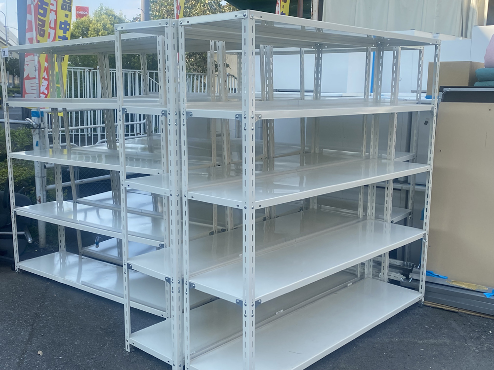 【送料無料 東京地区限定】 スチールラック 軽量ラック 中軽量ラック 天地5段 オープン棚 軽量棚 倉庫棚 キャビネット W1800 【中古オフィス家具】【中古】 - 画像 (7)