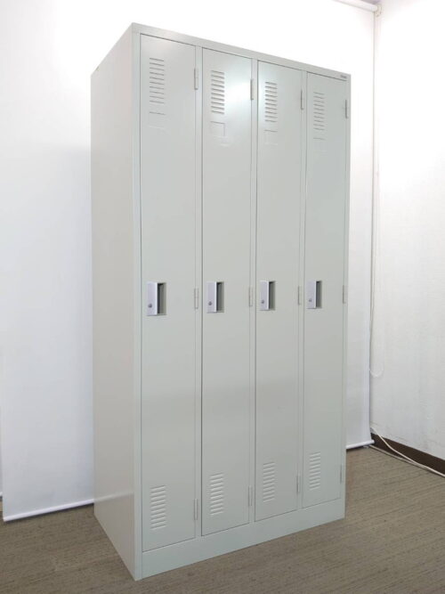 【店頭引き渡し限定】 ロッカー オフィスロッカー 4人用 カギ付き 4人用ロッカー 貴重品ロッカー 4列 スチールロッカー 4名用ロッカー 更衣ロッカー 更衣用ロッカー プラス ASK 国産 【中古オフィス家具】【中古】