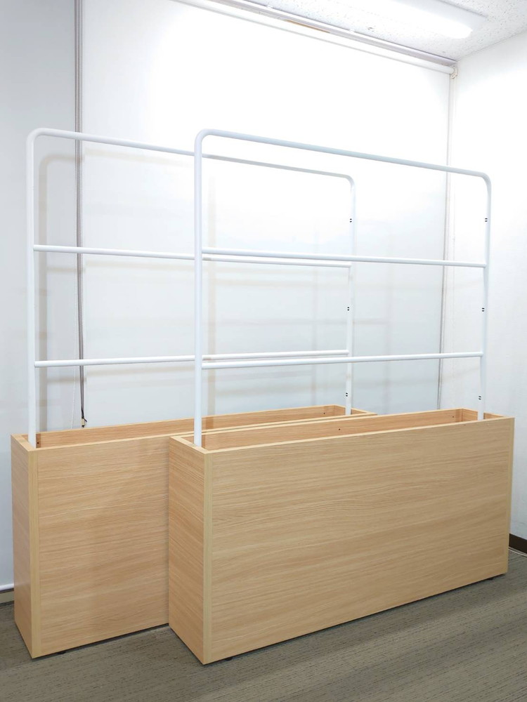 【送料無料 東京地区限定】 2点セット コクヨ ラダースクリーン プランターボックス プランター フラワースタンド フラワーボックス 植物ポット DAYS BOUNDARY W1500×D300×H1800 XY-BLSPX157MC1N 【中古オフィス家具】【中古】 - 画像 (3)