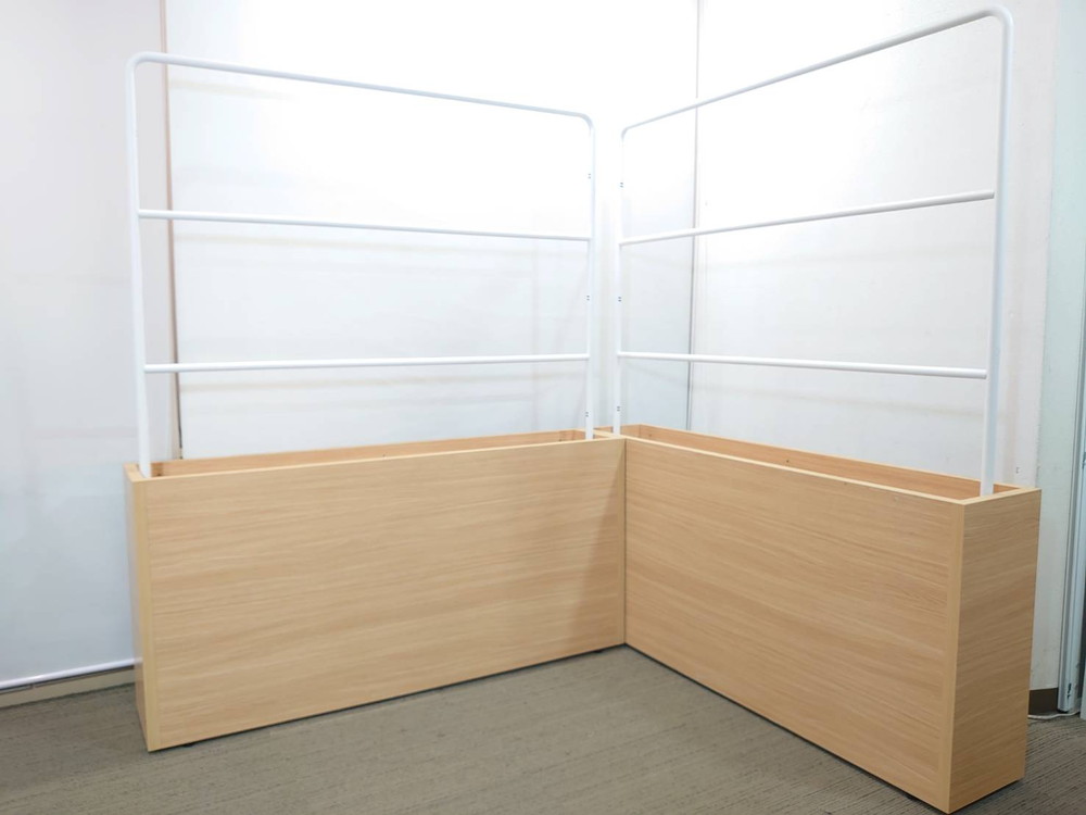 【送料無料 東京地区限定】 2点セット コクヨ ラダースクリーン プランターボックス プランター フラワースタンド フラワーボックス 植物ポット DAYS BOUNDARY W1500×D300×H1800 XY-BLSPX157MC1N 【中古オフィス家具】【中古】 - 画像 (4)