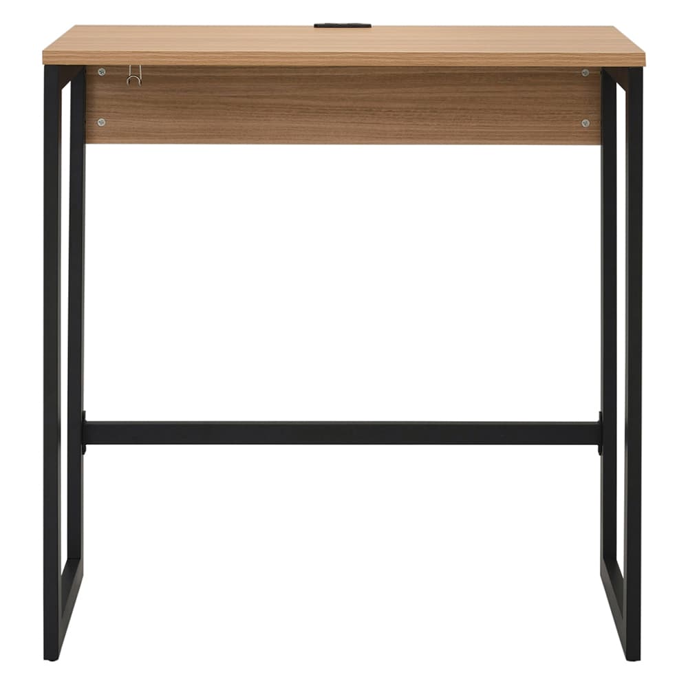 【法人様限定】送料無料 リスム ハイデスク W1000×D450 ウォルナット×ブラック脚 2ヶ口コンセント付き RFFHD-1045DM-BL - 画像 (2)