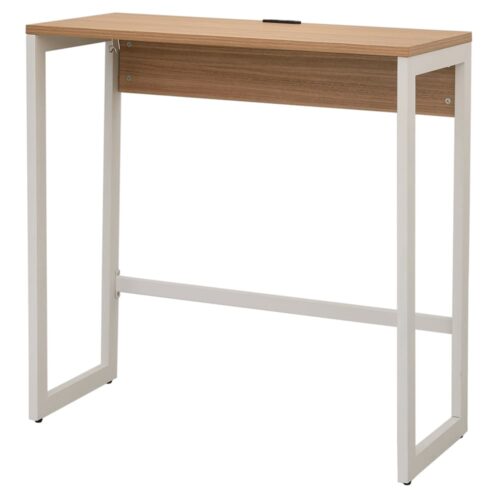 【法人様限定】送料無料 リスム ハイデスク W1000×D450 ウォルナット×ホワイト脚 2ヶ口コンセント付き RFFHD-1045DM-WL