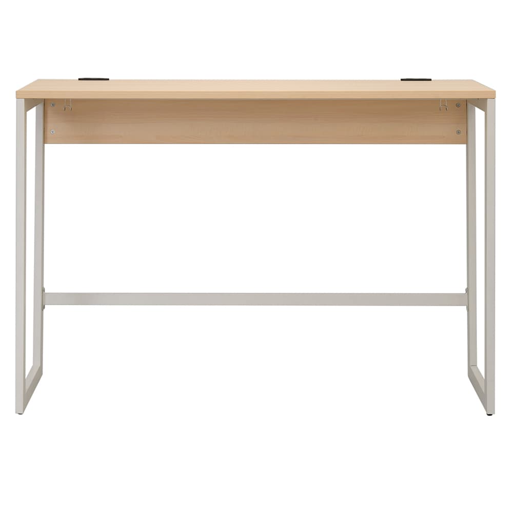 【法人様限定】送料無料 リスム ハイデスク W1500×D450 ナチュラル×ホワイト脚 2ヶ口コンセント付き RFFHD-1545NA-WL - 画像 (2)