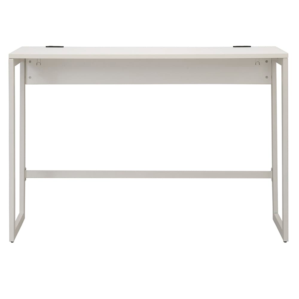 【法人様限定】送料無料 リスム ハイデスク W1500×D450 ホワイト×ホワイト脚 2ヶ口コンセント付き RFFHD-1545WH-WL - 画像 (2)