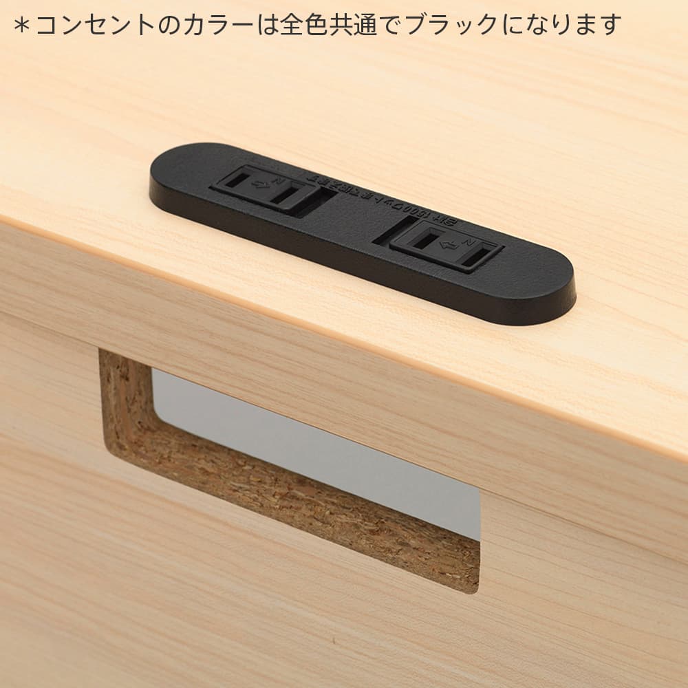 【法人様限定】送料無料 リスム ハイデスク W1500×D450 ウォルナット×ホワイト脚 2ヶ口コンセント付き RFFHD-1545DM-WL - 画像 (5)