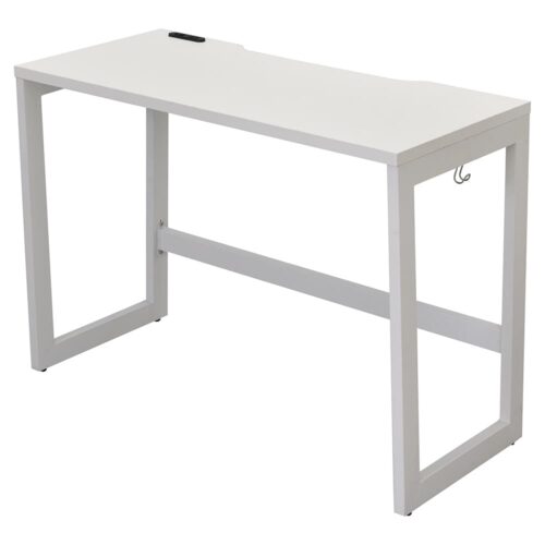 【法人様限定】送料無料 リスム デスク W1000×D450 ホワイト×ホワイト脚 2ヶ口コンセント付き RFFLD-1045WH-WL