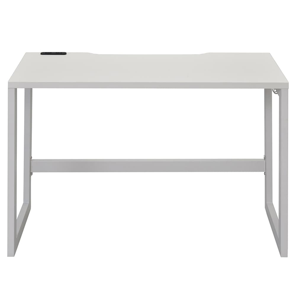 【法人様限定】送料無料 リスム デスク W1000×D450 ホワイト×ホワイト脚 2ヶ口コンセント付き RFFLD-1045WH-WL - 画像 (3)