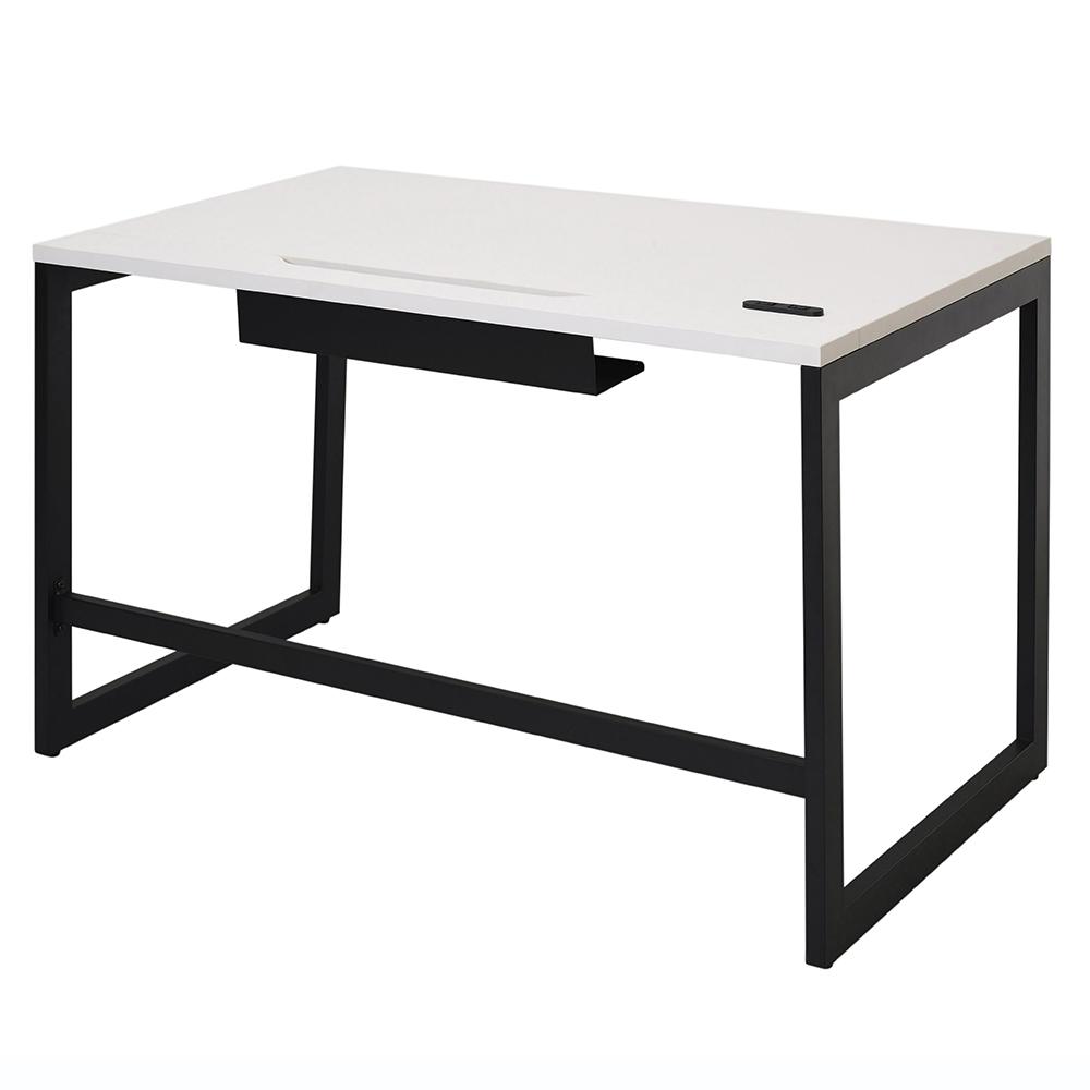 【法人様限定】送料無料 リスム デスク W1200×D700 ベーシックホワイトV×ブラック脚 抗ウイルス天板 RFFLD-1270BWD-BL - 画像 (2)