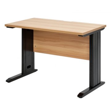 【法人様限定】送料無料 スチール脚デスク W1000xD600 ナチュラル ブラック脚 RFSLD-1060NA-BL