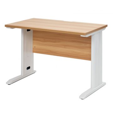 【法人様限定】送料無料 スチール脚デスク W1000xD600 ナチュラル ホワイト脚 RFSLD-1060NA-WL