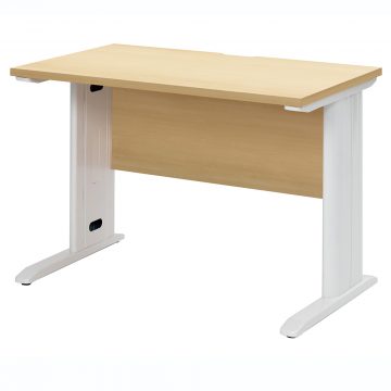 【法人様限定】送料無料 スチール脚デスク W1000xD600 ライトチェリーV x ホワイト脚 抗ウイルス天板 RFSLD-1060VCD-WL