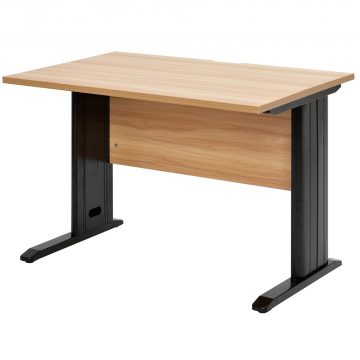 【法人様限定】送料無料 スチール脚デスク W1000xD700 ナチュラル ブラック脚 RFSLD-1070NA-BL