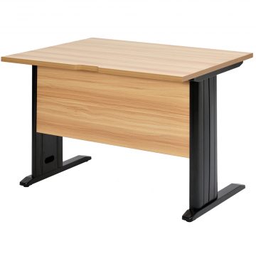 【法人様限定】送料無料 スチール脚デスク W1000xD700 ナチュラル ブラック脚 RFSLD-1070NA-BL - 画像 (3)