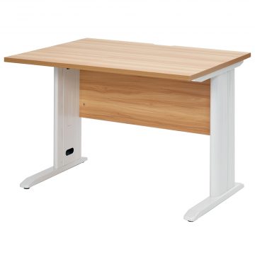 【法人様限定】送料無料 スチール脚デスク W1000xD700 ナチュラル ホワイト脚 RFSLD-1070NA-WL