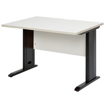 【法人様限定】送料無料 スチール脚デスク W1000xD700 ホワイト ブラック脚 RFSLD-1070WH-BL