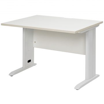 【法人様限定】送料無料 スチール脚デスク W1000xD700 ホワイト ホワイト脚 RFSLD-1070WH-WL