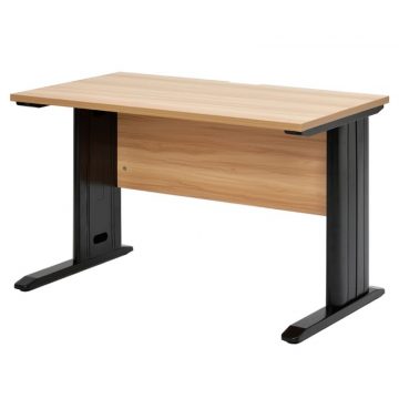 【法人様限定】送料無料 スチール脚デスク W1200xD600 ナチュラル ブラック脚 RFSLD-1260NA-BL