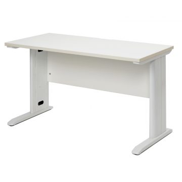 【法人様限定】送料無料 スチール脚デスク W1200xD600 ホワイト ホワイト脚 RFSLD-1260WH-WL