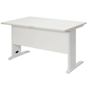 【法人様限定】送料無料 スチール脚デスク W1200xD700 ホワイト ホワイト脚 RFSLD-1270WH-WL - 画像 (2)