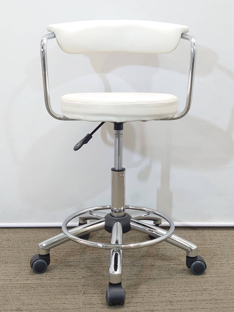 【店頭引き渡し限定】 3脚セット カウンターチェア バーチェア キッチンチェア ハイスツール キャスターチェア 昇降式 背もたれ付き 【中古オフィス家具】 - 画像 (5)