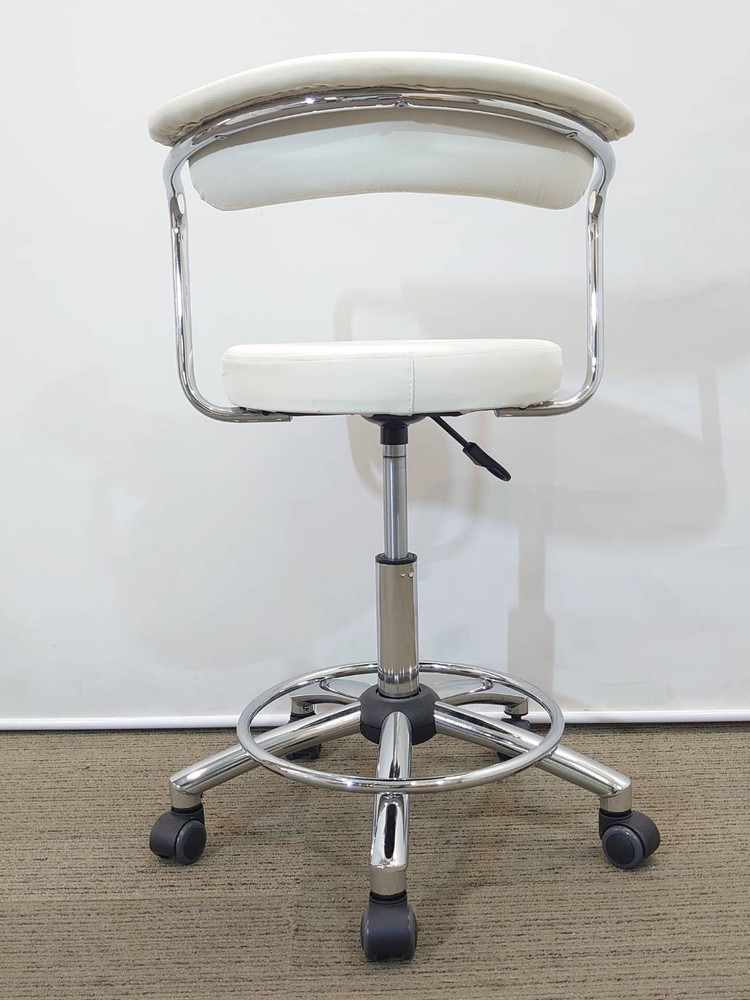 【店頭引き渡し限定】 3脚セット カウンターチェア バーチェア キッチンチェア ハイスツール キャスターチェア 昇降式 背もたれ付き 【中古オフィス家具】 - 画像 (6)