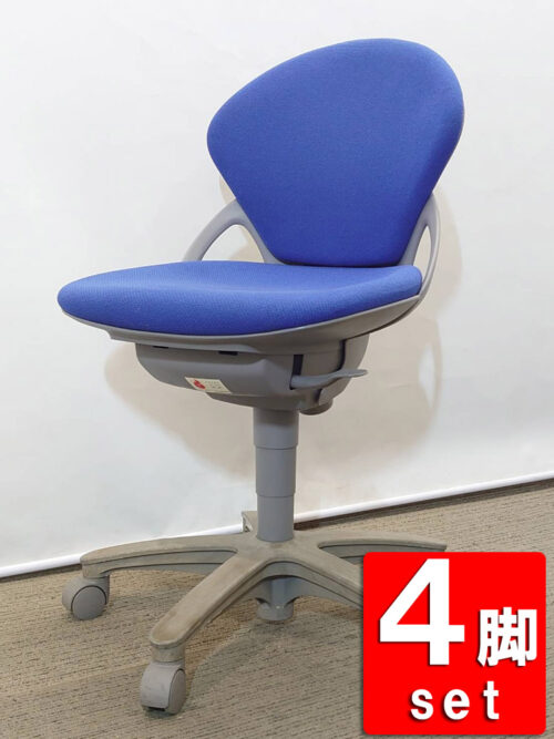 【送料無料 地域限定】4脚セット イトーキ プレーゴ Prego オフィスチェア デスクチェア 事務チェア キャスターチェア 事務イス ワークチェア【中古オフィス家具】【中古】