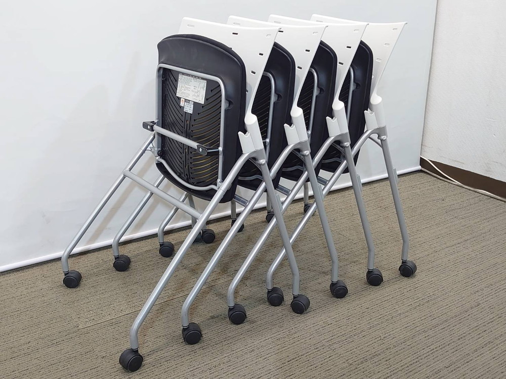 【送料無料 地域限定】 10脚セット イトーキ マノス マノスチェア ネスティングチェア ミーティングチェア 多目的チェア 会議チェア ネスタブルチェア スタックチェア 平行スタックチェア【中古オフィス家具】【中古】 - 画像 (8)