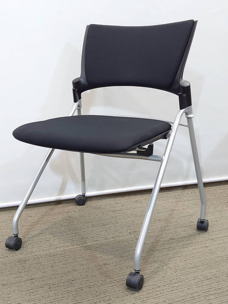 【送料無料 地域限定】5脚セット イトーキ マノス 会議チェア ミーティングチェア スタッキングチェア ネスティングチェア ネスタブルチェア スタックチェア 平行スタックチェア【中古オフィス家具】【中古】 - 画像 (2)