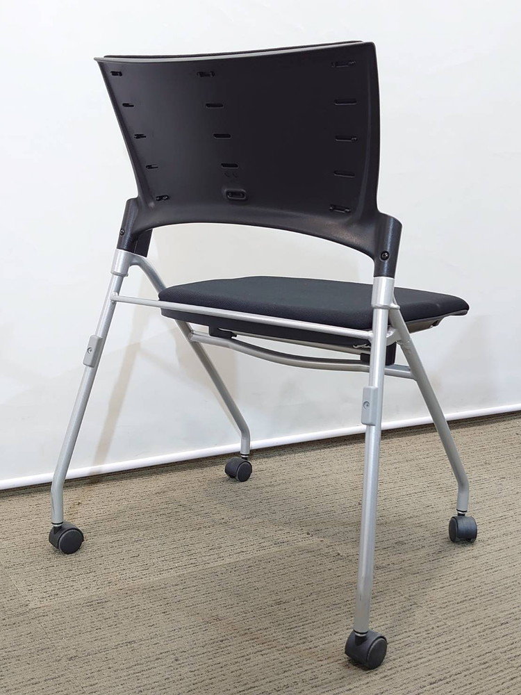 【送料無料 地域限定】5脚セット イトーキ マノス 会議チェア ミーティングチェア スタッキングチェア ネスティングチェア ネスタブルチェア スタックチェア 平行スタックチェア【中古オフィス家具】【中古】 - 画像 (3)