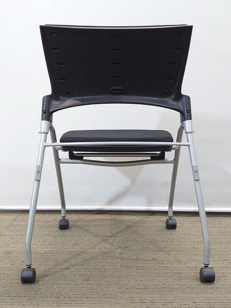 【送料無料 地域限定】5脚セット イトーキ マノス 会議チェア ミーティングチェア スタッキングチェア ネスティングチェア ネスタブルチェア スタックチェア 平行スタックチェア【中古オフィス家具】【中古】 - 画像 (5)
