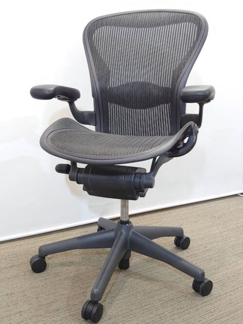【送料無料 地域限定】ハーマンミラー Herman Miller アーロンチェア Aタイプ サイズA エグゼクティブチェア マネジメントチェア リモートワーク ゲーミングチェア 【中古オフィス家具】【中古】