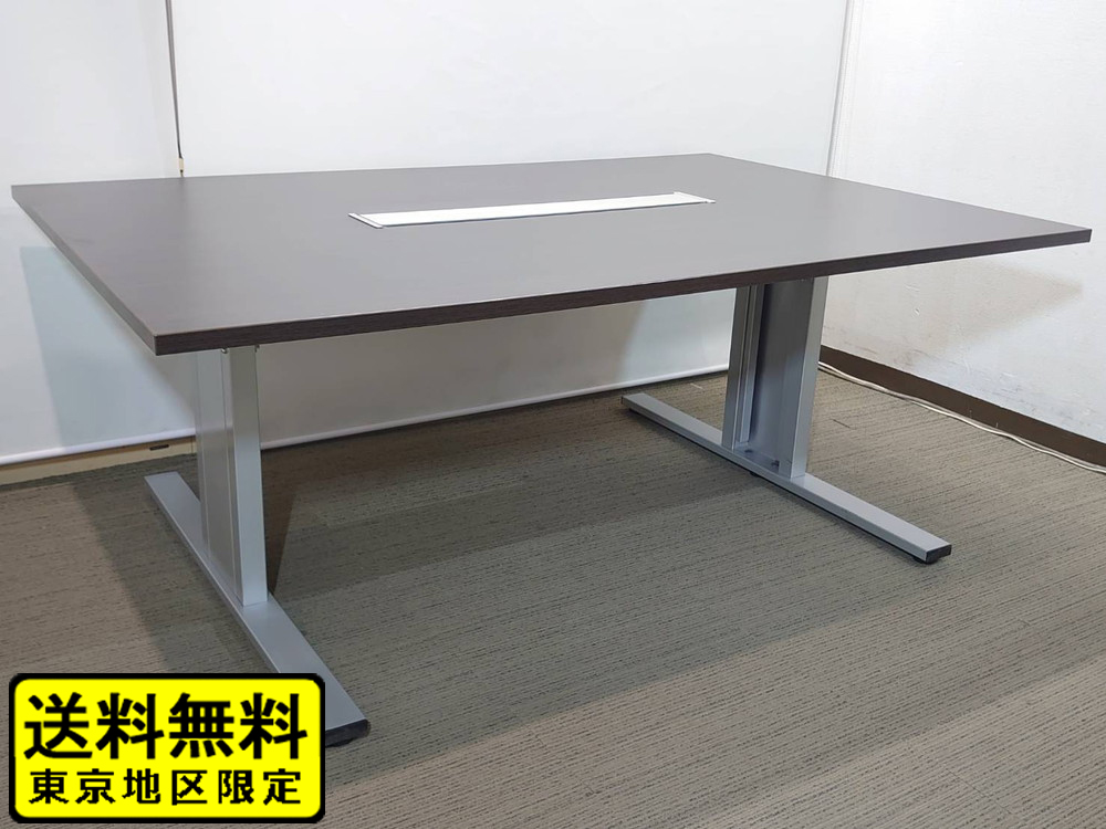 【送料無料 東京地区限定】 ミーティングテーブル 会議テーブル ワークテーブル フリーアドレス 平机 ワークデスク オペレーションデスク フリーアドレスデスク フリーアドレステーブル W1800×D1200×H700 【中古オフィス家具】【中古】