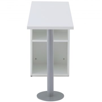 【法人様限定】送料無料 ノルム サイドテーブル W1200×D400 ホワイト Z-RFST-1240W - 画像 (2)