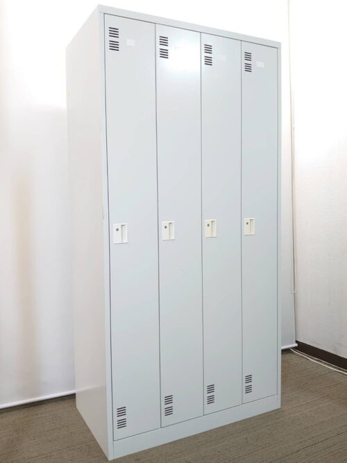 【店頭引き渡し限定】ロッカー オフィスロッカー 4人用 カギ付き 4人用ロッカー 貴重品ロッカー 4列 スチールロッカー 4名用ロッカー 更衣ロッカー 更衣用ロッカー ジョインテックス JOINTEX 【中古オフィス家具】【中古】