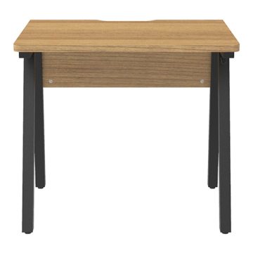 【法人様限定】送料無料 Ishaped デスク W800×D600 ウォルナット RFILD-0860DM - 画像 (2)