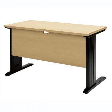 【法人様限定】送料無料 スチール脚デスク W1200xD600 ライトチェリーV x ブラック脚 抗ウイルス天板 RFSLD-1260VCD-BL - 画像 (2)