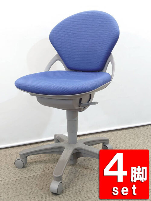 【送料無料 地域限定】4脚セット イトーキ プレーゴ Prego オフィスチェア デスクチェア 事務チェア キャスターチェア 事務イス ワークチェア PCチェア 【中古オフィス家具】【中古】
