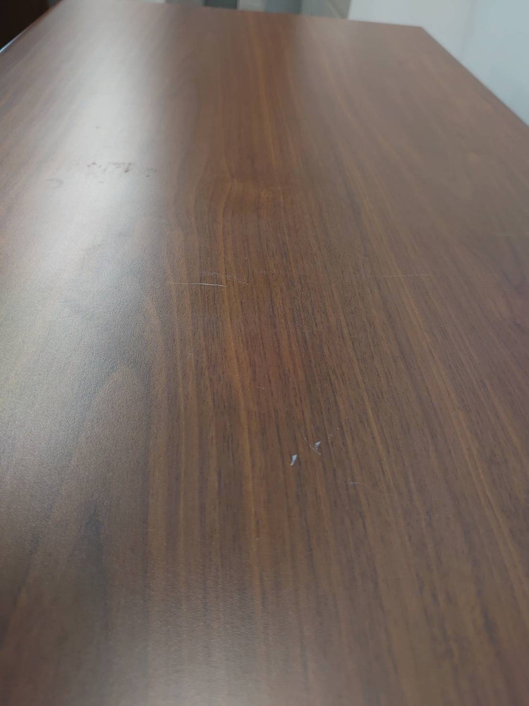 【送料無料 東京地区限定】 役員家具4点セット オカムラ 木製 両袖机 両開き書庫 ワードローブ デスク 役員デスク ラテラル書庫 3段 鍵付き書庫 キャビネット 両開き 収納 役員室 社長室 【中古オフィス家具】【中古】 - 画像 (20)