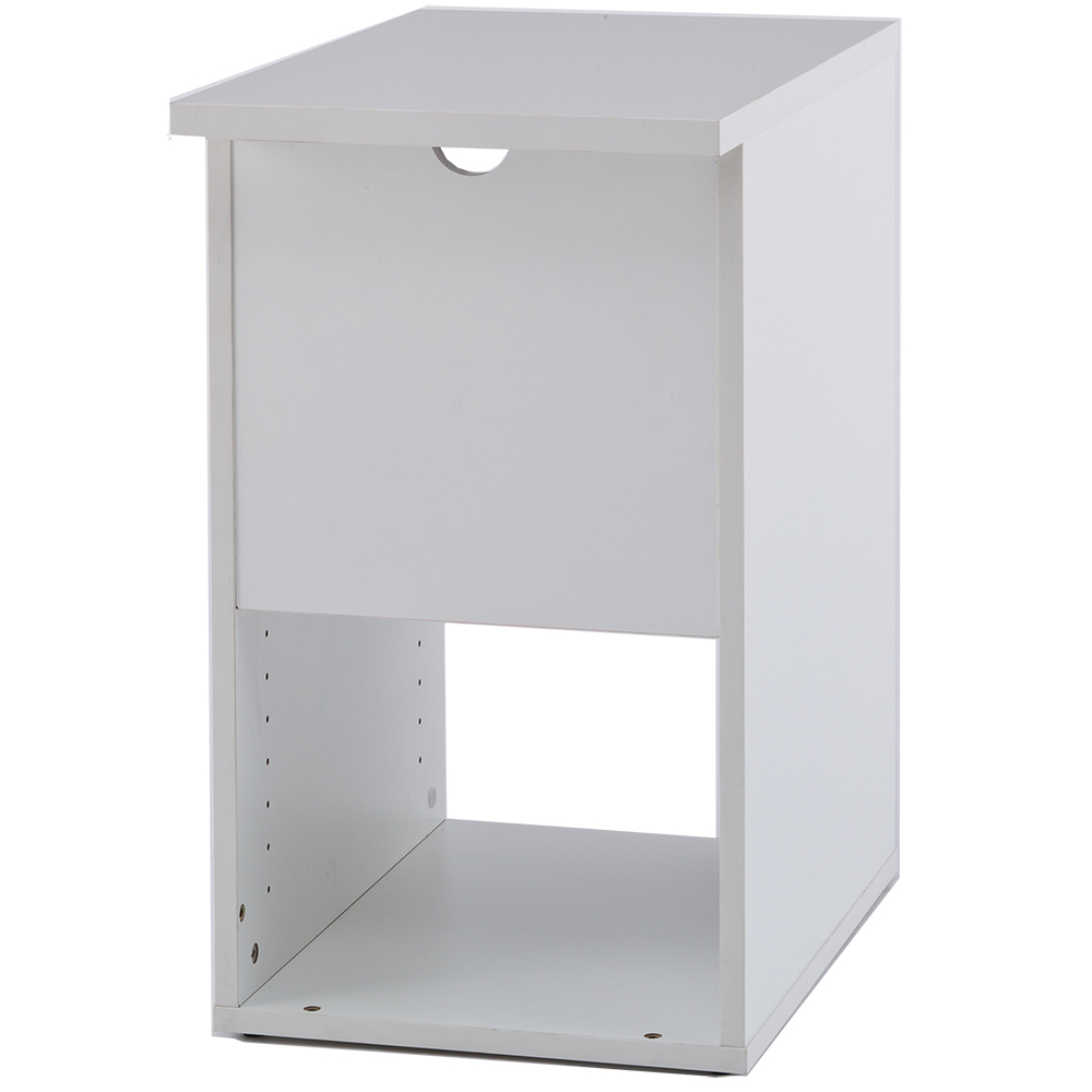 【法人様限定】送料無料 ノルム 木製デスク隙間収納 W400 ホワイト Z-SHISD-4060WH - 画像 (3)