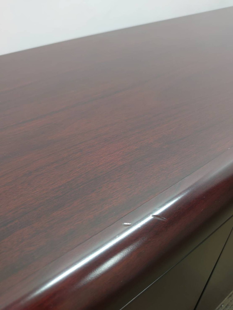 イトーキ ローボード ローキャビネット 役員家具 木製家具 収納棚 書庫 本棚 書棚 キャビネット 木製キャビネット 両開き W1800 D450 H700 国産 役員室 応接室 オフィス家具 オフィス収納 収納家具 サイドボード 役員用サイドボード ITOKI 【中古オフィス家具】【中古】 - 画像 (3)