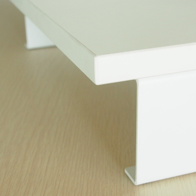 【法人様限定】送料無料 スチール脚机上台 W600 ホワイト ブラック脚 GZSLDR-600WH-BL - 画像 (4)