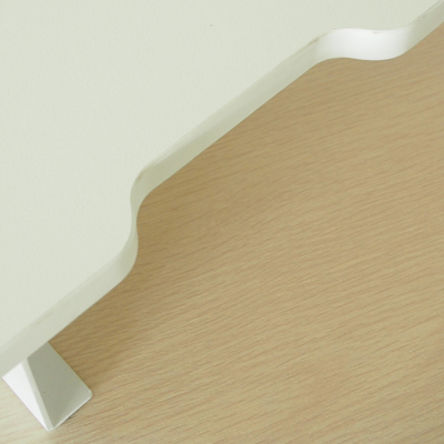 【法人様限定】送料無料 スチール脚机上台 W600 ホワイト ブラック脚 GZSLDR-600WH-BL - 画像 (3)