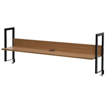 【法人様限定】送料無料 ワーキングデスク上置棚 W1400 ウォルナット GZUSR-1400DM