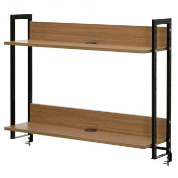 【法人様限定】送料無料 ワーキングデスク上置ハイシェルフW1000 ウォルナット GZUSRH-1000DM