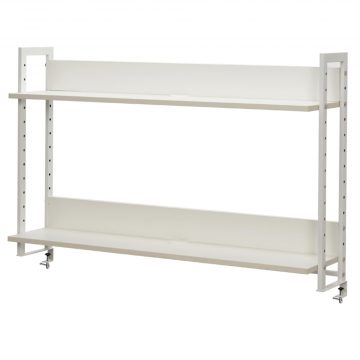 【法人様限定】送料無料 ワーキングデスク上置ハイシェルフW1200 ホワイト GZUSRH-1200WH