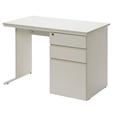 【法人様限定】送料無料 ワーキングデスク 片袖 W1000xD600 ホワイト GZWC-1060WH